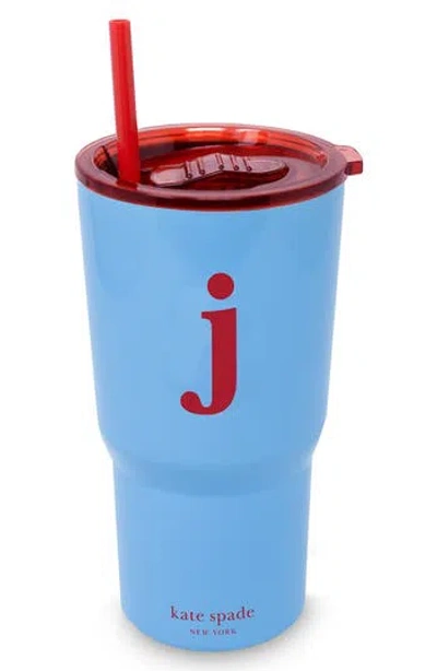 Kate Spade New York Initial 20-ounce Tumbler In Blue