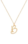 Kate Spade New York Initial Pendant Necklace In Gold - B