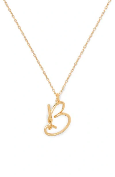 Kate Spade New York Initial Pendant Necklace In Gold - B