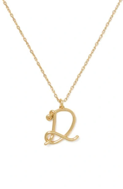 Kate Spade New York Initial Pendant Necklace In Gold - D