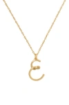 Kate Spade New York Initial Pendant Necklace In Gold - E