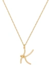 Kate Spade New York Initial Pendant Necklace In Gold - K
