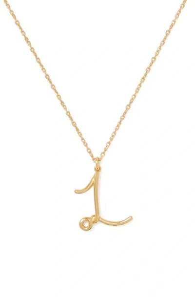 Kate Spade New York Initial Pendant Necklace In Gold - L