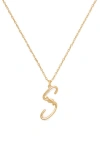 Kate Spade New York Initial Pendant Necklace In Gold - S