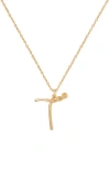 Kate Spade New York Initial Pendant Necklace In Gold - T