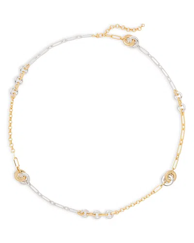 KATE SPADE KATE SPADE NEW YORK INTERLOCK MIXED CHAIN COLLAR NECKLACE, 36