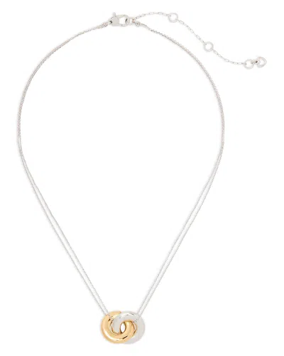 KATE SPADE KATE SPADE NEW YORK INTERLOCK PENDANT NECKLACE, 16-19