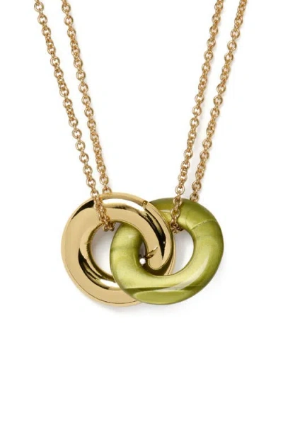 Kate Spade New York Interlock Pendant Necklace In Gold
