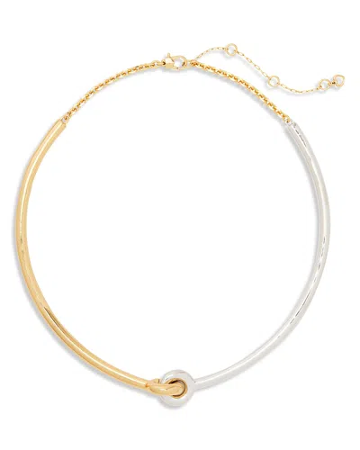 KATE SPADE KATE SPADE NEW YORK INTERLOCK STRUCTURED COLLAR NECKLACE, 16-19