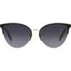 Kate Spade New York Izara 57mm Gradient Cat Eye Sunglasses In Black