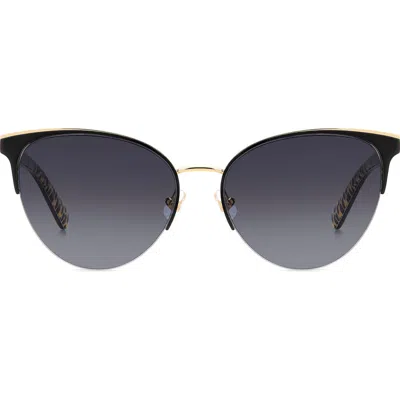 Kate Spade New York Izara 57mm Gradient Cat Eye Sunglasses In Black