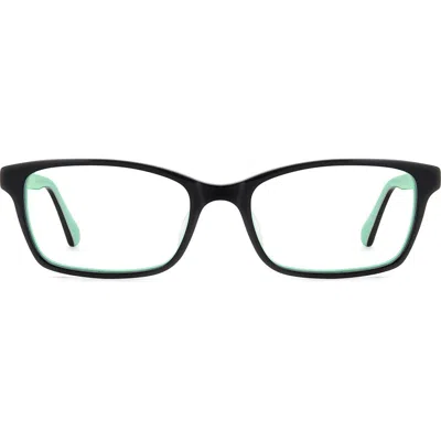 Kate Spade New York Jackeline 50mm Rectangular Reading Glasses In Black