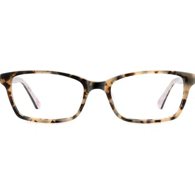 Kate Spade New York Jackeline 50mm Rectangular Reading Glasses In Brown