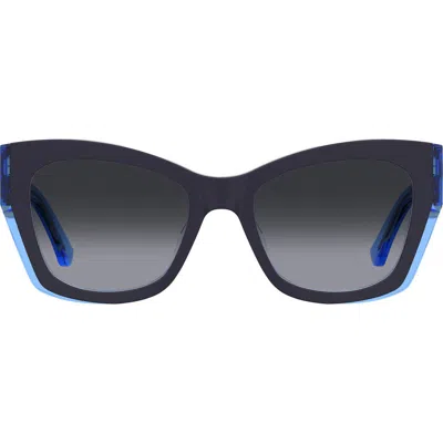 Kate Spade New York Jayda 53mm Gradient Cat Eye Sunglasses In Black