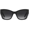 Kate Spade New York Jayda 53mm Gradient Cat Eye Sunglasses In Black White/dark Grey Sf
