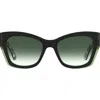 Kate Spade New York Jayda 53mm Gradient Cat Eye Sunglasses In Green/green Shaded