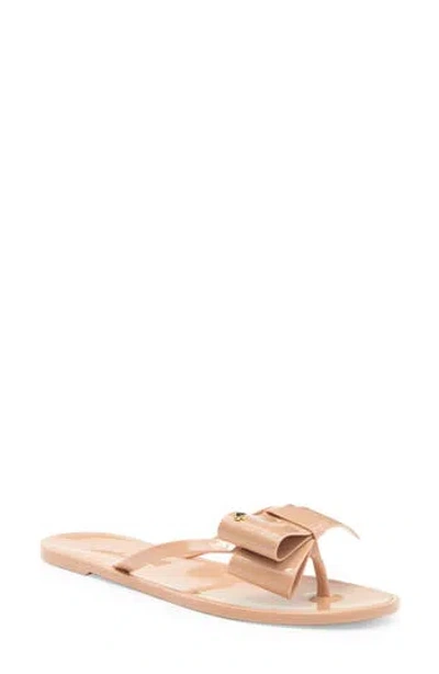 Kate Spade New York Jayla Bow Flip Flop Sandal In Peach Shake