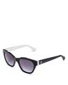 Kate Spade New York Jerri Square Sunglasses, 50mm In Black/gray
