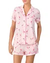 Kate Spade New York Jersey Boxer Pajama Set In Pink Prt