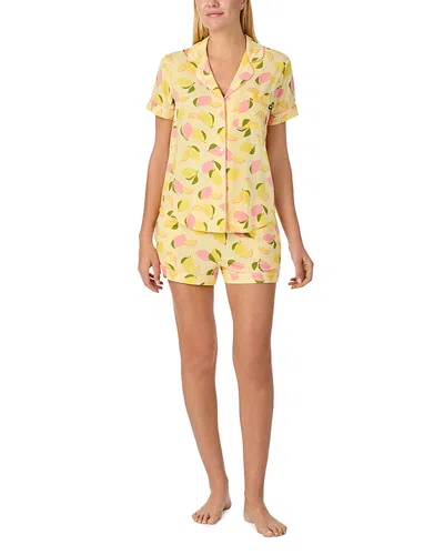 Kate Spade New York Jersey Short Sleeve Boxer Pajama Set In Multi