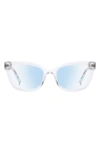 Kate Spade New York Joanie 52mm Blue Light Blocking Cat Eye Reading Glasses In Blue