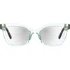 Kate Spade New York Joanie 52mm Reading Glasses In Transparent Green/havana