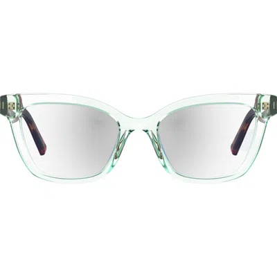 Kate Spade New York Joanie 52mm Reading Glasses In Transparent Green/havana
