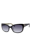 Kate Spade New York Johanna Rectangular Sunglasses, 53mm In Black/purple Gradient