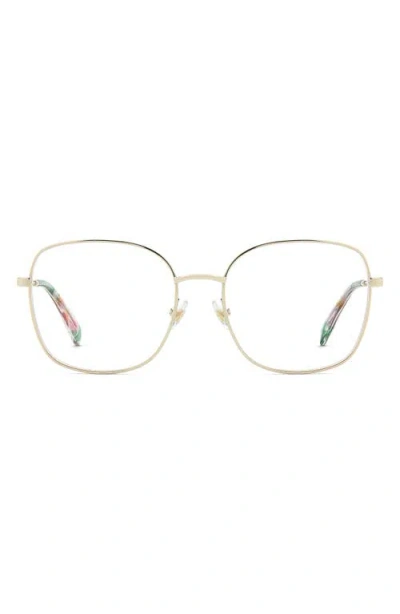 Kate Spade New York Josee 53mm Square Reading Glasses In Gold