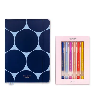 Kate Spade New York Joy Dot Notebook And Gel Pens In Blue