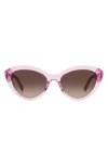 Kate Spade New York Junigs 55mm Gradient Cat Eye Sunglasses In Violet/brown Gradient
