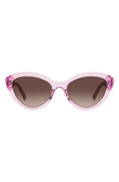 Kate Spade New York Junigs 55mm Gradient Cat Eye Sunglasses In Violet/brown Gradient