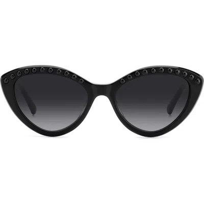 Kate Spade New York Junigspear 55mm Gradient Cat Eye Sunglasses In Black