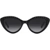 Kate Spade New York Junigspear 55mm Gradient Cat Eye Sunglasses In Black