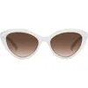 Kate Spade New York Junigspear 55mm Gradient Cat Eye Sunglasses In White