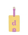 Kate Spade New York Just Mine Initial Luggage Tag, D In Yellow