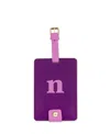 Kate Spade New York Just Mine Initial Luggage Tag, N In Purple