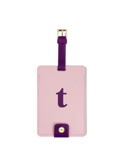 Kate Spade New York Just Mine Initial Luggage Tag, T In Light Purple
