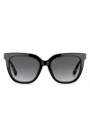 Kate Spade New York Kahli 53mm Gradient Cat Eye Sunglasses In Black