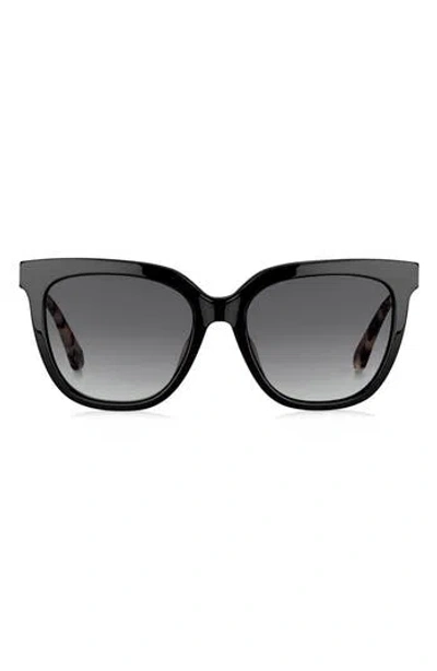 Kate Spade New York Kahli 53mm Gradient Cat Eye Sunglasses In Black