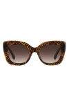 Kate Spade New York Kalie 52mm Gradient Polarized Square Sunglasses In Brown