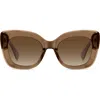Kate Spade New York Kalie 52mm Gradient Square Sunglasses In Brown