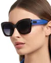 Kate Spade New York Kalie 52mm Gradient Square Sunglasses In Black/gray