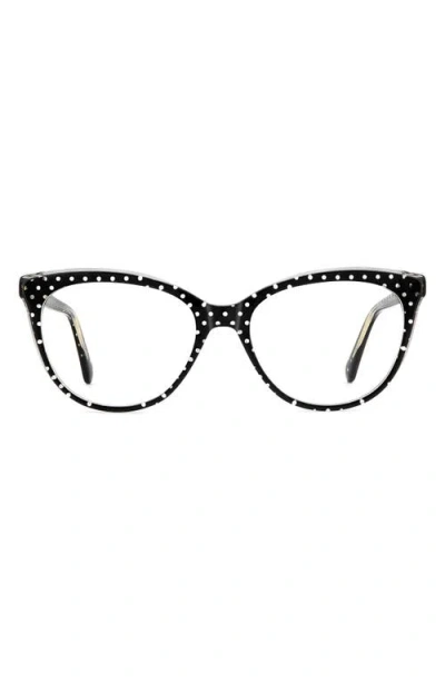 Kate Spade New York Kariane 55mm Oval Reading Glasses In Black