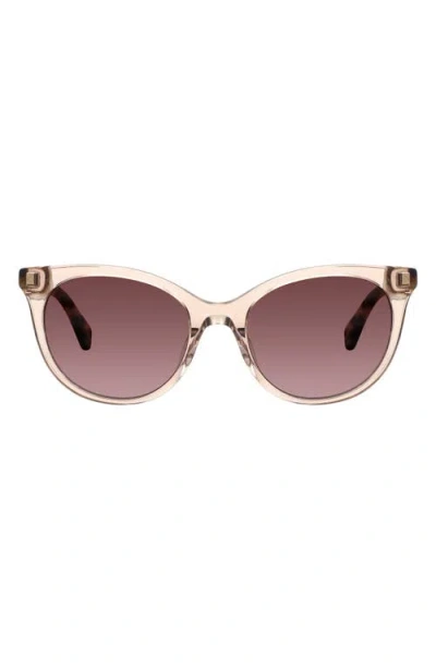 Kate Spade New York Karlee 53mm Gradient Round Sunglasses In Havana/ Pink Brown
