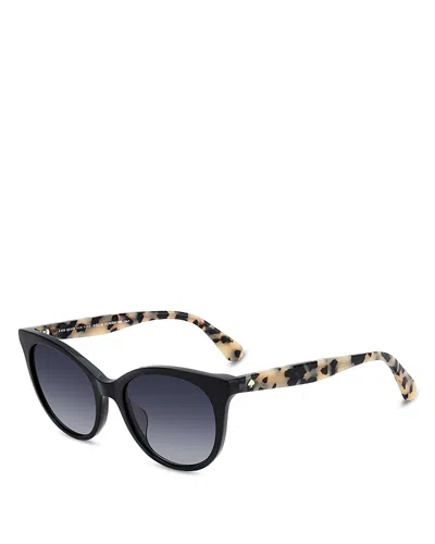 Kate Spade New York Karlee Round Sunglasses, 53mm In Black/gray
