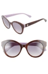 Kate Spade New York Karleigh 51mm Cat Eye Sunglasses In Brown