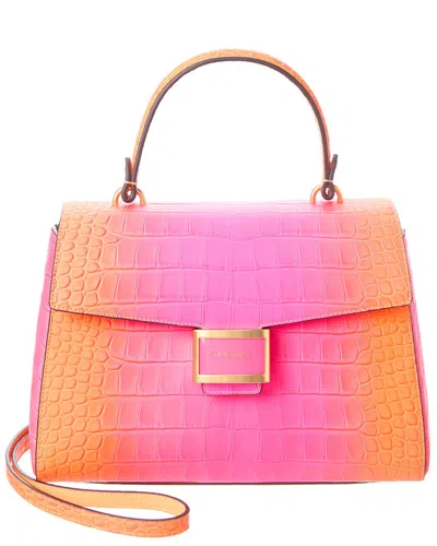 Kate Spade New York Katy Croc Medium Top Handle Leather Bag In Multi