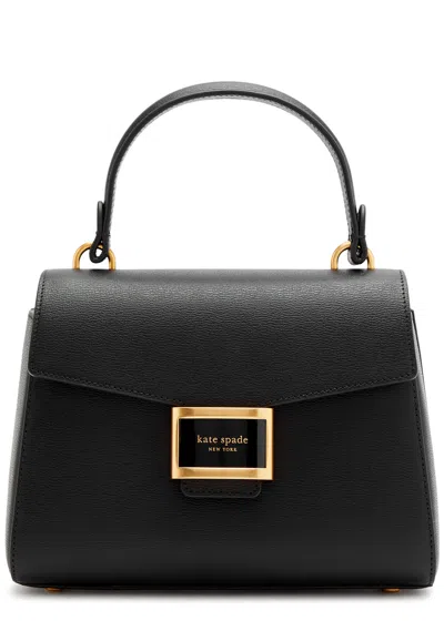 Kate Spade New York Katy Small Leather Top Handle Bag In Black
