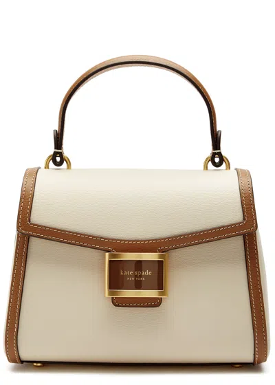 Kate Spade New York Katy Small Leather Top Handle Bag In White